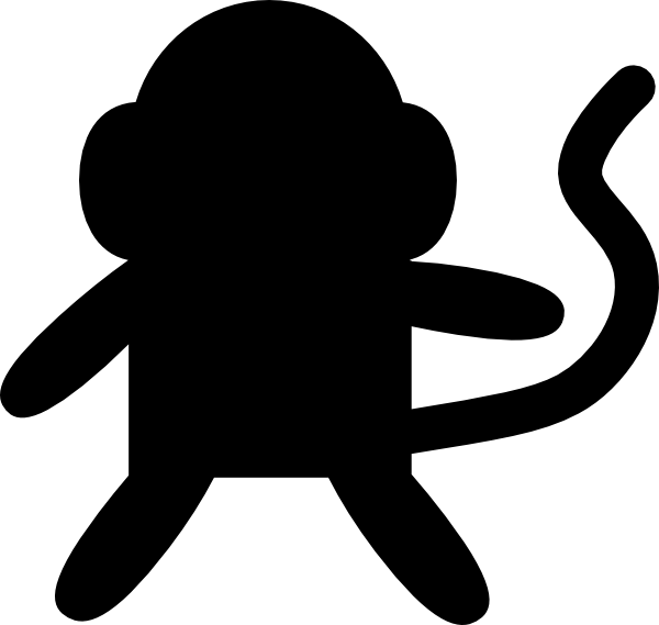 Monkey Silhouette Clipart