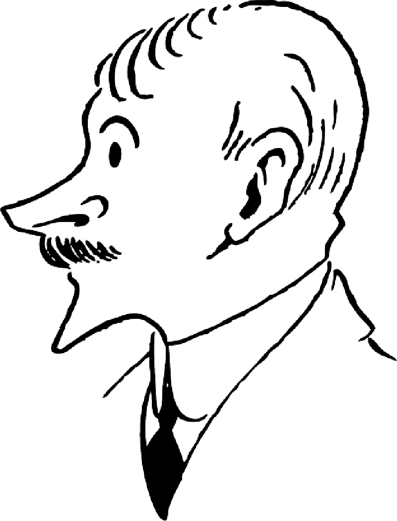 HEAD, OUTLINE, PEOPLE, MAN, FACE, PERSON, TIE, SIDE - Public ...