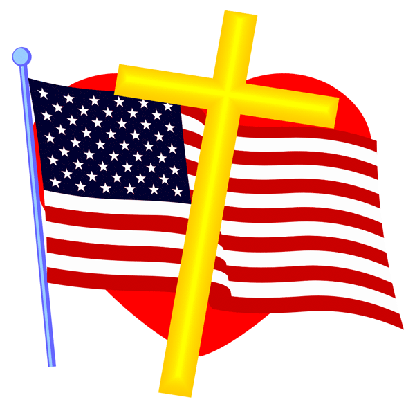 Patriotic American Clipart: God Bless America