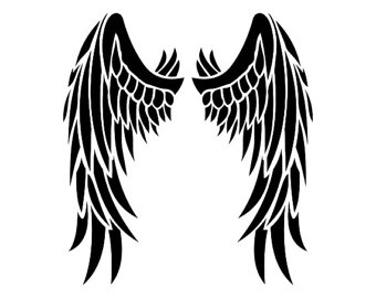 Angel wing decal | Etsy