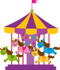 Clip art, Carousels and Amusement parks