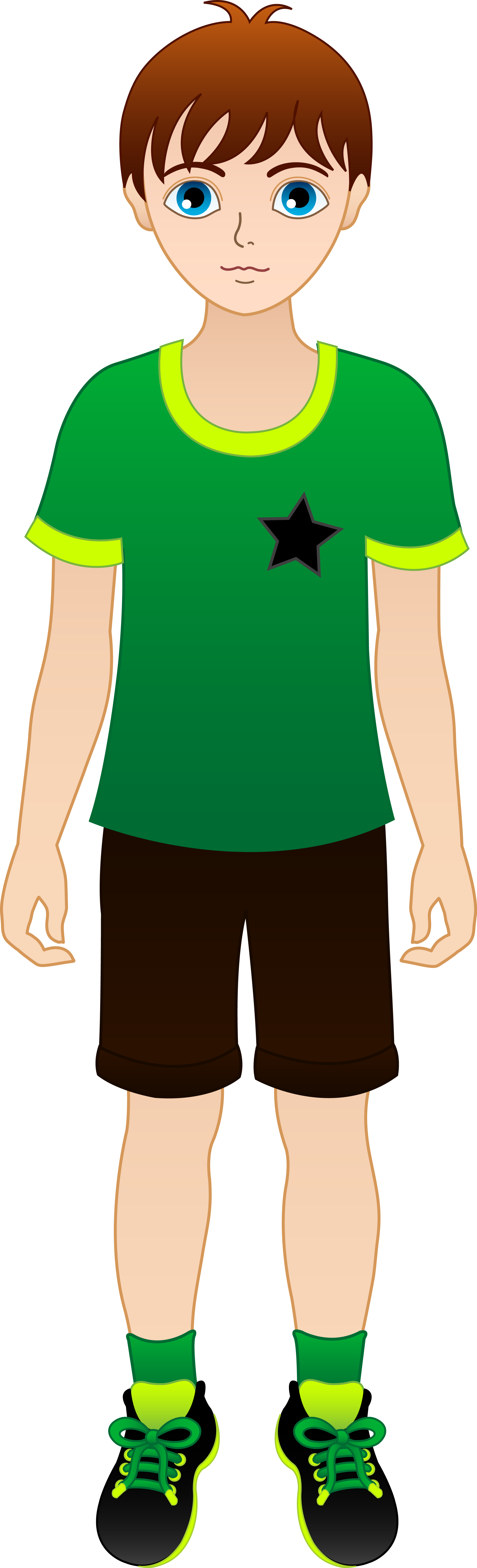 Boy with brown hair clipart