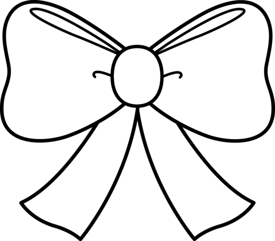 Cheer bow clipart black and white
