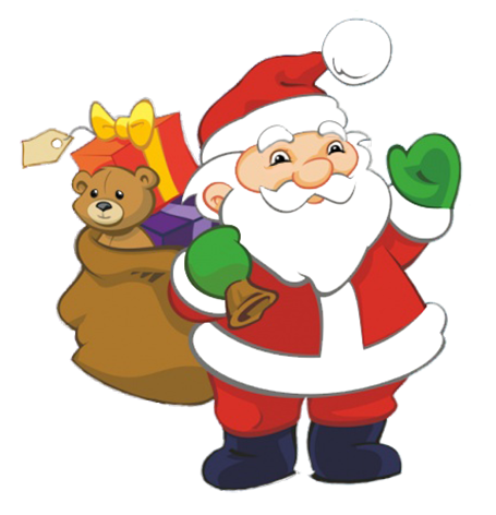 Funny and free Santa Claus Clipart.