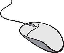 Computer mouse clipart black and white