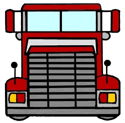 Semi truck front view clipart - ClipartFox