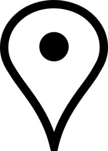 White Google Map Pin Clip Art - vector clip art ...
