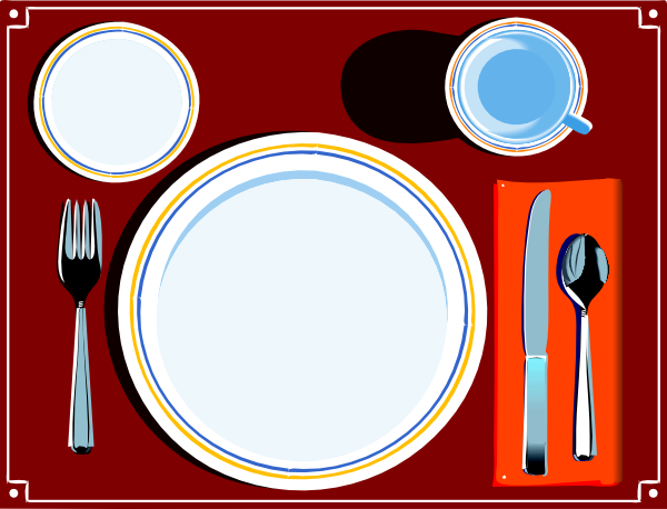 Dinner Table Setting Clipart - Free Clipart Images
