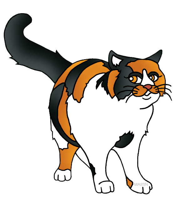 Free Animals Clip Art by Phillip Martin, Calico Cat