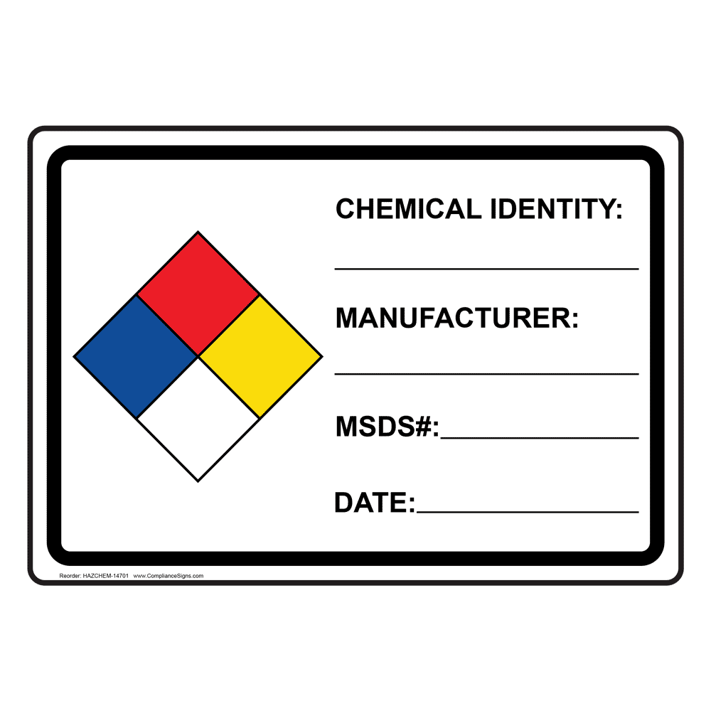 Hazardous Material (Hazmat), SDS / MSDS and Right to Know Signs