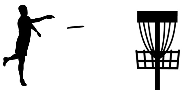 Need a stencil of a basket and a guy putting - Disc Golf Course Review