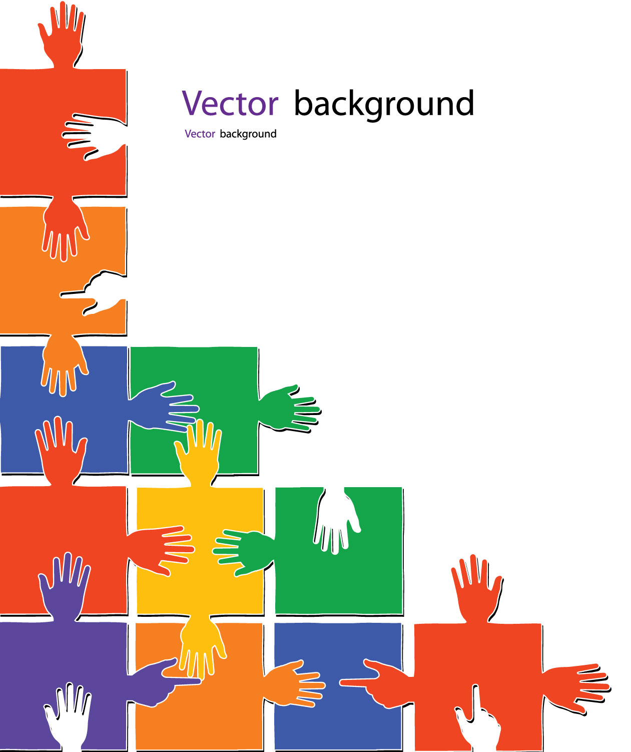 Puzzles gesture template 01 vector Free Vector / 4Vector