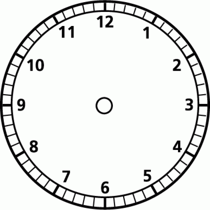 Blank clock face clipart