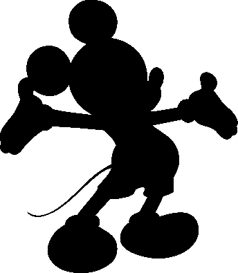 Mickey Mouse Head Shape Black - Free Clipart Images