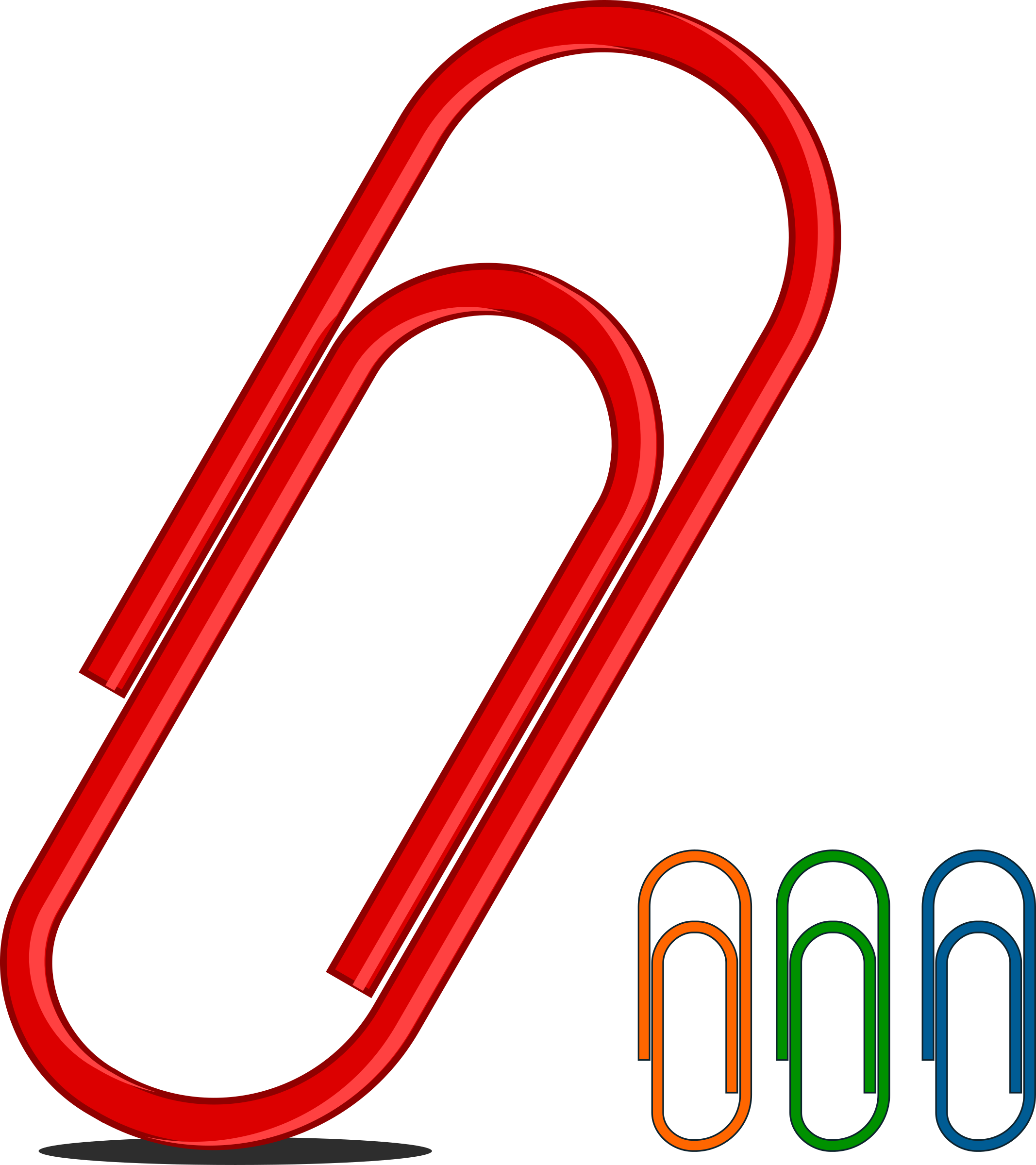 Clipart - Paperclip - many colors