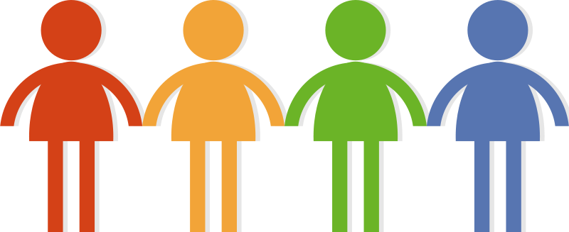 Clipart group of three people