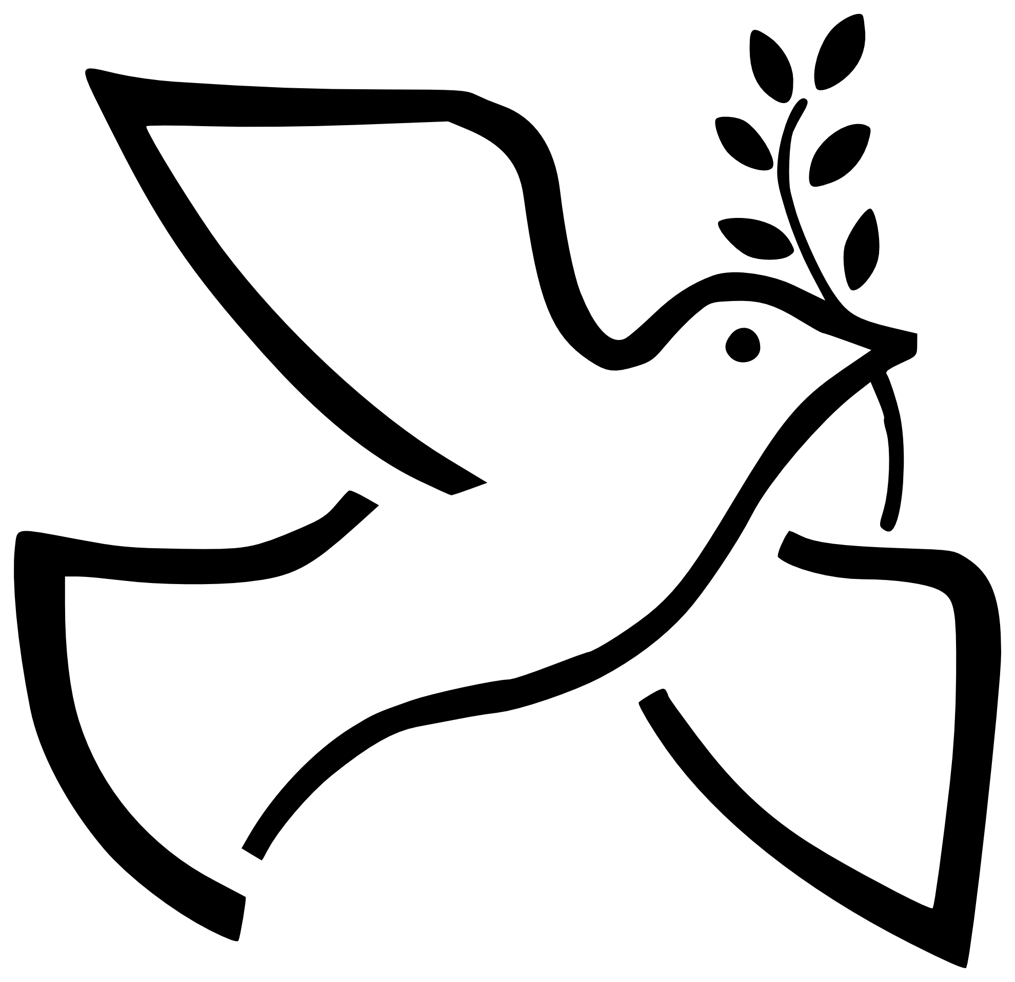 Christian dove silhouette clipart