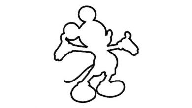 Disney Mickey Mouse Silhouette Fill & Applique Embroidery Design