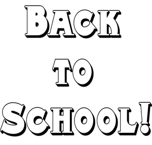 Back To School Clipart Image - Back to School! Text Banner