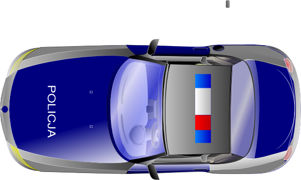 Police Car Top View clip art - vector clip art online, royalty ...