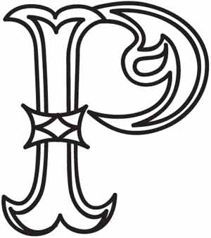 Cirque Letter P | Urban Threads: Unique and Awesome Embroidery Designs
