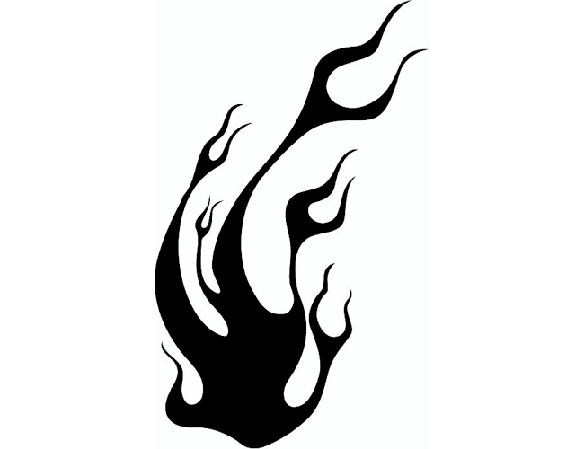 Flames Tattoo Outline - ClipArt Best