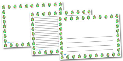 Striped Easter Egg Landscape Page Borders- Landscape Page Borders ...