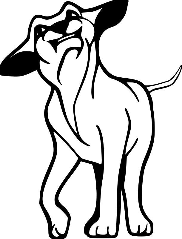 Clipart - angry dog 2
