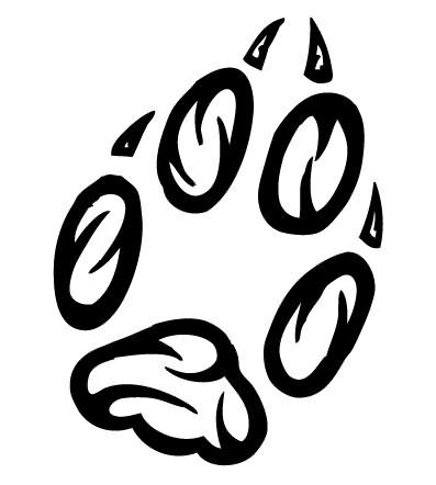 Fox Paw Print Tribal Tattoo