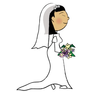 Bride Clipart Image - Asian Bride