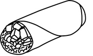Free Black and White Food Outline Clipart - Clip Art Pictures ...