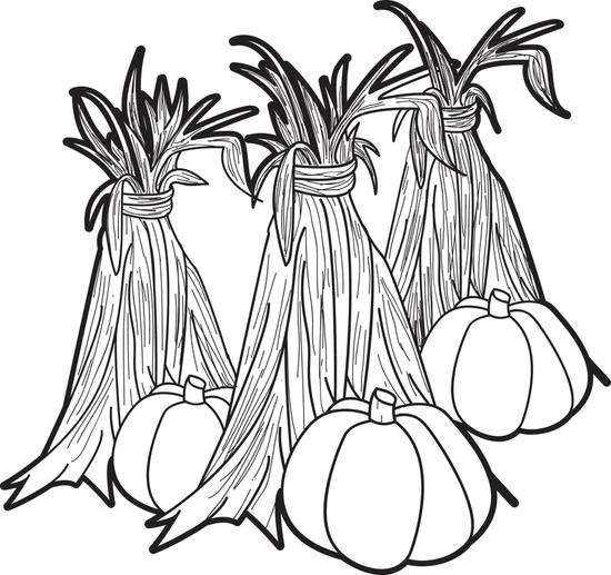 Corn Stalks Colouring Pages Page 2 | Coloring Pages