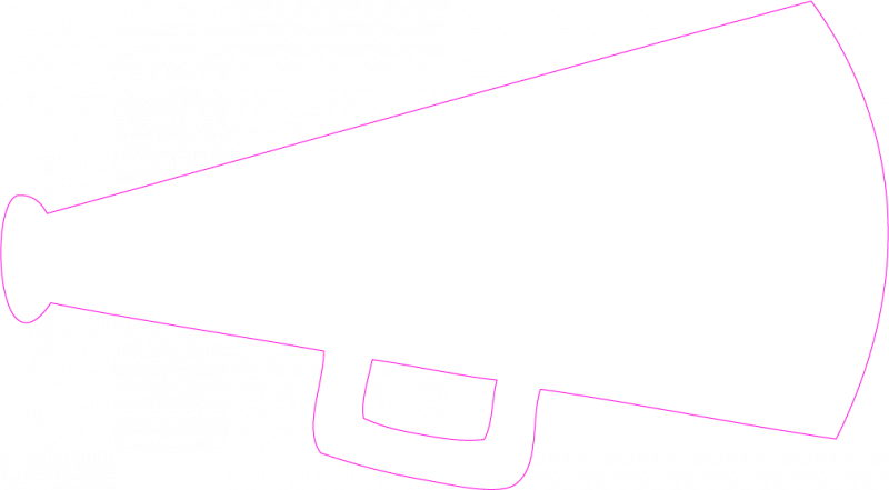 Cheer Megaphone Clipart Black And White - Free ...