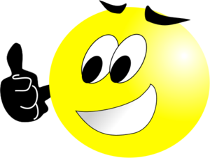 Thumbs up smiley face clip art