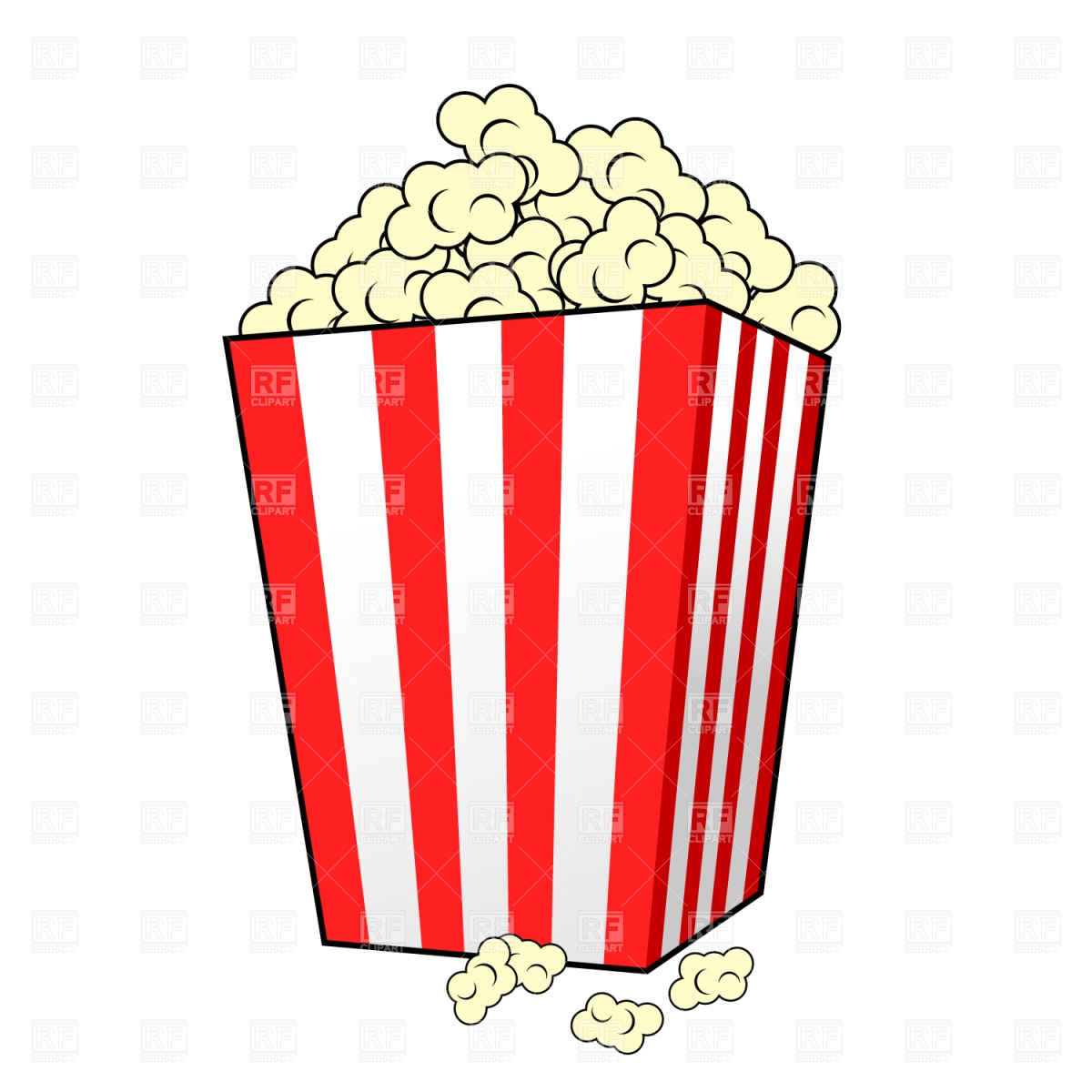 Popcorn Border Clipart