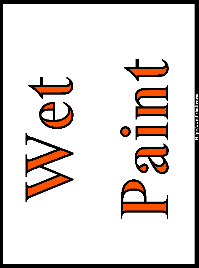 Wet Paint Clipart