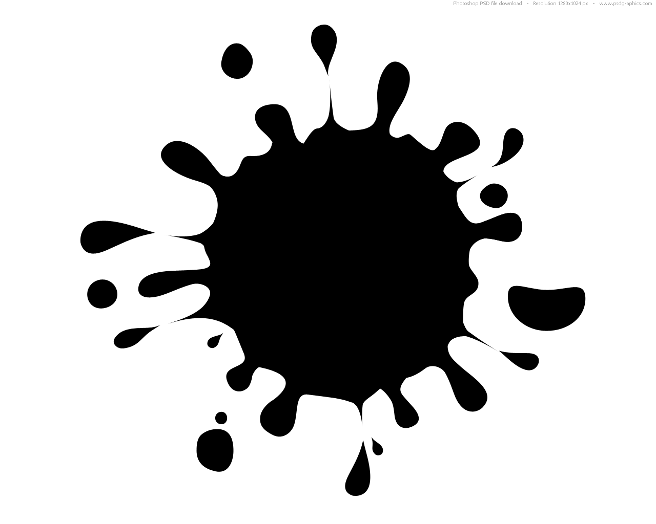 black paint splat Colouring Pages