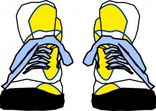 Hightop Sneakers clip art Vector | Free Download