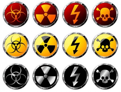 Nuclear radiation hazard warning signs vector Free vector in Adobe ...