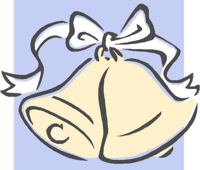 Wedding Bells Ringing Front Folded Note - baby shower food