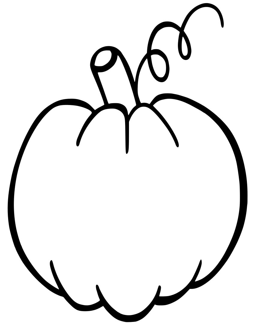 Pumpkin Outline - AZ Coloring Pages
