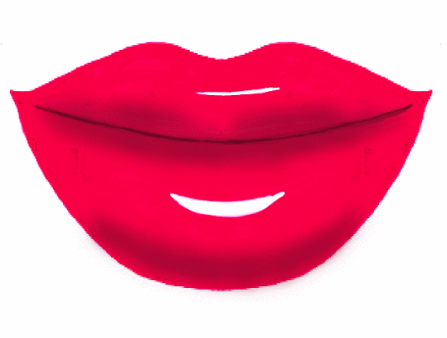 Cartoon Lips Kiss