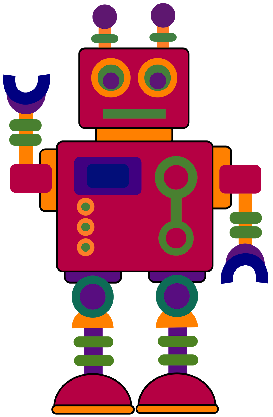 Cartoon Robot Clip Art - Cliparts and Others Art Inspiration