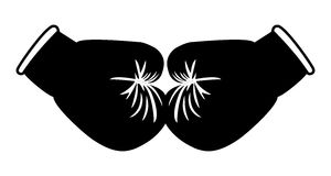 Boxing gloves clipart black and white