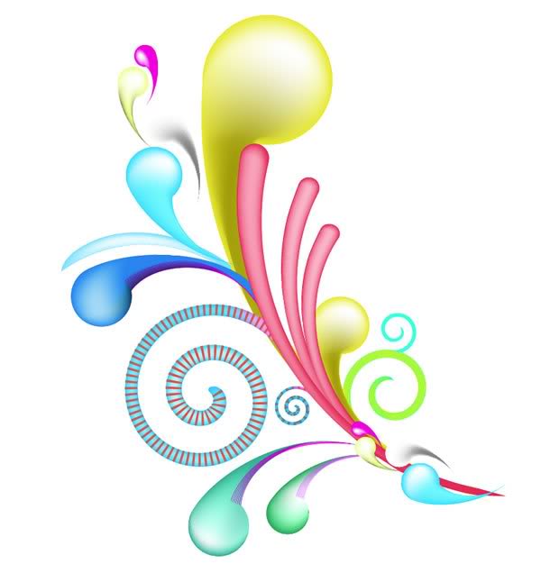 Colorful Swirls Clipart