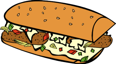 Sandwich Clip Art Black And White - Free Clipart ...