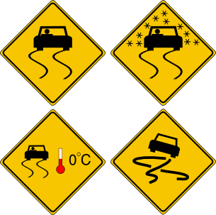 Slippery Road Signs by MetalPikachu3500 on DeviantArt