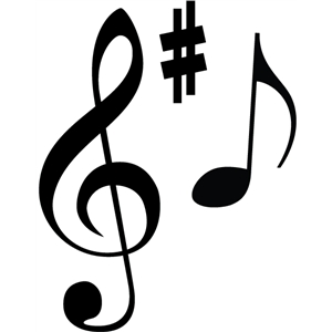 Silhouette Design Store - View Design #88911: music treble clef ...