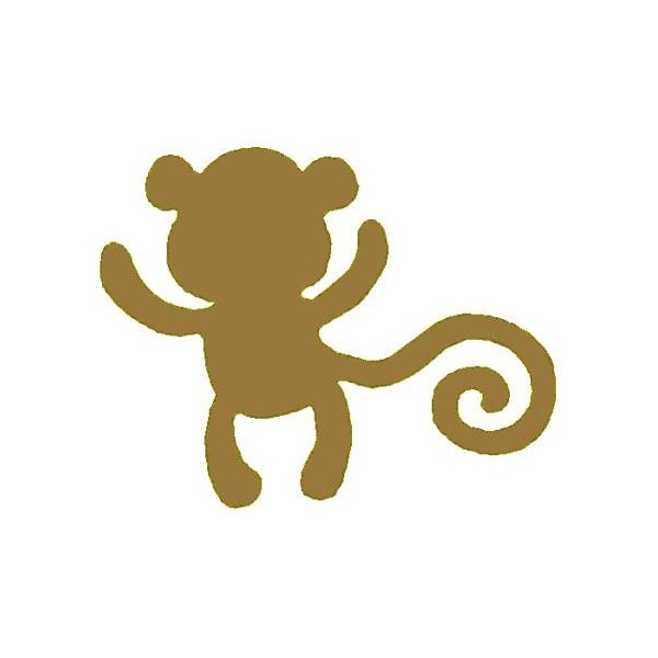 Simple Silhouette Monkey - NobbieNeezKids