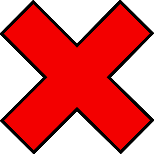 Cross Out clip art Free Vector